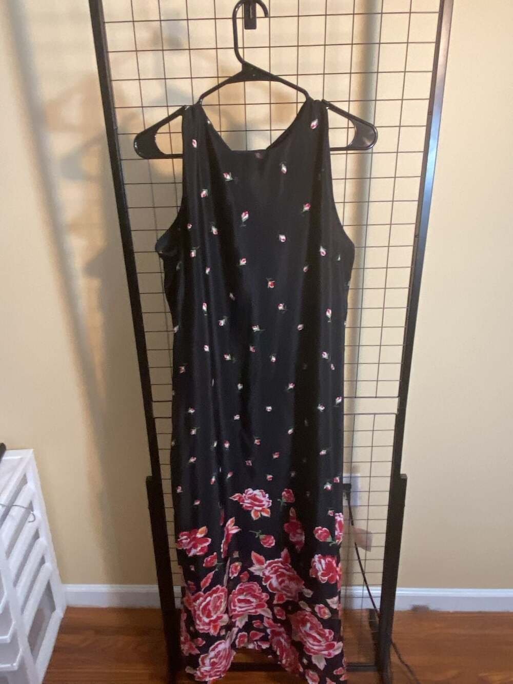 New Gear Plus Women's Black Floral Sleeveless Maxi Dress Size 1X